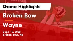 Broken Bow  vs Wayne  Game Highlights - Sept. 19, 2020