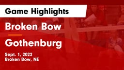 Broken Bow  vs Gothenburg  Game Highlights - Sept. 1, 2022
