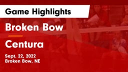 Broken Bow  vs Centura  Game Highlights - Sept. 22, 2022