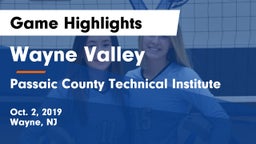 Wayne Valley  vs Passaic County Technical Institute Game Highlights - Oct. 2, 2019