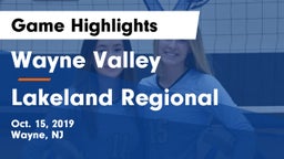 Wayne Valley  vs Lakeland Regional  Game Highlights - Oct. 15, 2019