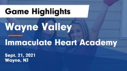 Wayne Valley  vs Immaculate Heart Academy Game Highlights - Sept. 21, 2021