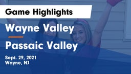 Wayne Valley  vs Passaic Valley  Game Highlights - Sept. 29, 2021