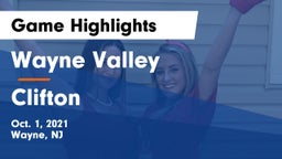 Wayne Valley  vs Clifton  Game Highlights - Oct. 1, 2021