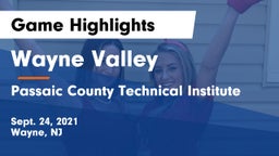 Wayne Valley  vs Passaic County Technical Institute Game Highlights - Sept. 24, 2021