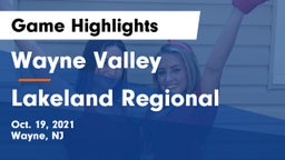 Wayne Valley  vs Lakeland Regional  Game Highlights - Oct. 19, 2021