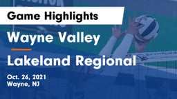 Wayne Valley  vs Lakeland Regional Game Highlights - Oct. 26, 2021