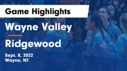 Wayne Valley  vs Ridgewood Game Highlights - Sept. 8, 2022
