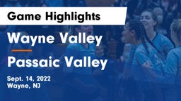 Wayne Valley  vs Passaic Valley  Game Highlights - Sept. 14, 2022