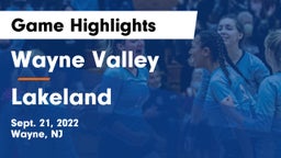 Wayne Valley  vs Lakeland Game Highlights - Sept. 21, 2022