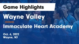 Wayne Valley  vs Immaculate Heart Academy  Game Highlights - Oct. 6, 2022