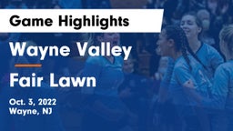 Wayne Valley  vs Fair Lawn  Game Highlights - Oct. 3, 2022