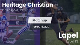 Matchup: Heritage Christian vs. Lapel  2017