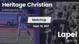 Matchup: Heritage Christian vs. Lapel  2017