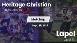 Matchup: Heritage Christian vs. Lapel  2018