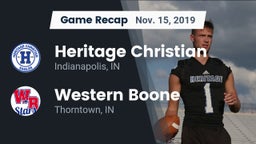 Recap: Heritage Christian  vs. Western Boone  2019