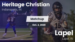 Matchup: Heritage Christian vs. Lapel  2020