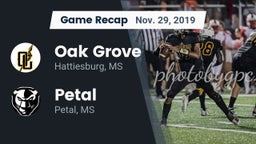 Recap: Oak Grove  vs. Petal  2019