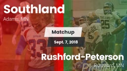 Matchup: Southland High vs. Rushford-Peterson  2018