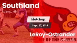 Matchup: Southland High vs. LeRoy-Ostrander  2019