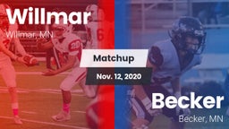 Matchup: Willmar  vs. Becker  2020