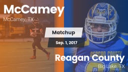 Matchup: McCamey  vs. Reagan County  2017