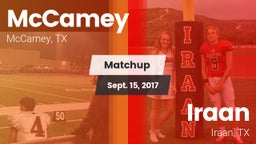 Matchup: McCamey  vs. Iraan  2017