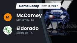 Recap: McCamey  vs. Eldorado  2017