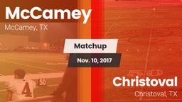 Matchup: McCamey  vs. Christoval  2017