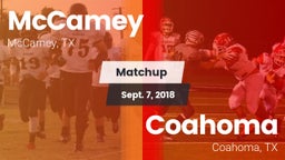 Matchup: McCamey  vs. Coahoma  2018