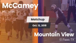 Matchup: McCamey  vs. Mountain View  2018