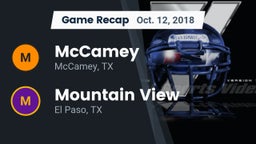 Recap: McCamey  vs. Mountain View  2018