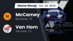 Recap: McCamey  vs. Van Horn  2018