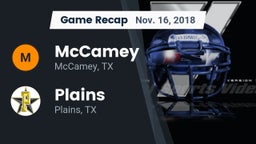 Recap: McCamey  vs. Plains  2018