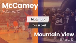 Matchup: McCamey  vs. Mountain View  2019