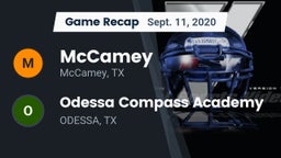 Recap: McCamey  vs. Odessa Compass Academy 2020
