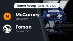 Recap: McCamey  vs. Forsan  2020