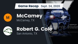 Recap: McCamey  vs. Robert G. Cole  2020