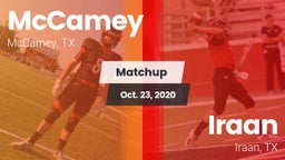 Matchup: McCamey  vs. Iraan  2020