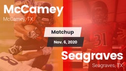 Matchup: McCamey  vs. Seagraves  2020