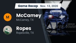 Recap: McCamey  vs. Ropes  2020