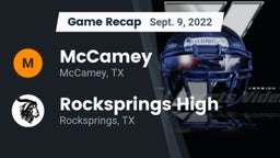 Recap: McCamey  vs. Rocksprings High 2022