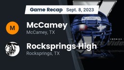 Recap: McCamey  vs. Rocksprings High 2023