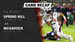 Recap: Spring Hill  vs. McGavock  2016