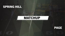 Matchup: Spring Hill High vs. Page  2016