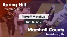 Matchup: Spring Hill High vs. Marshall County  2016