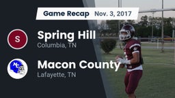 Recap: Spring Hill  vs. Macon County  2017