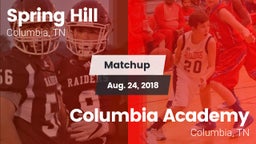 Matchup: Spring Hill High vs. Columbia Academy  2018