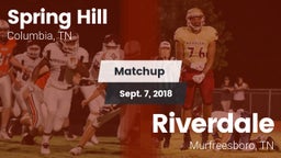 Matchup: Spring Hill High vs. Riverdale  2018