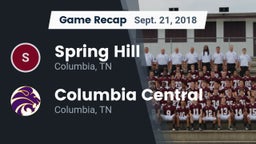 Recap: Spring Hill  vs. Columbia Central  2018
